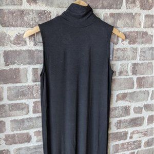 NWT / SPLENDID / BLACK MOCK NECK SLEEVELESS MIDI DRESS / SMALL